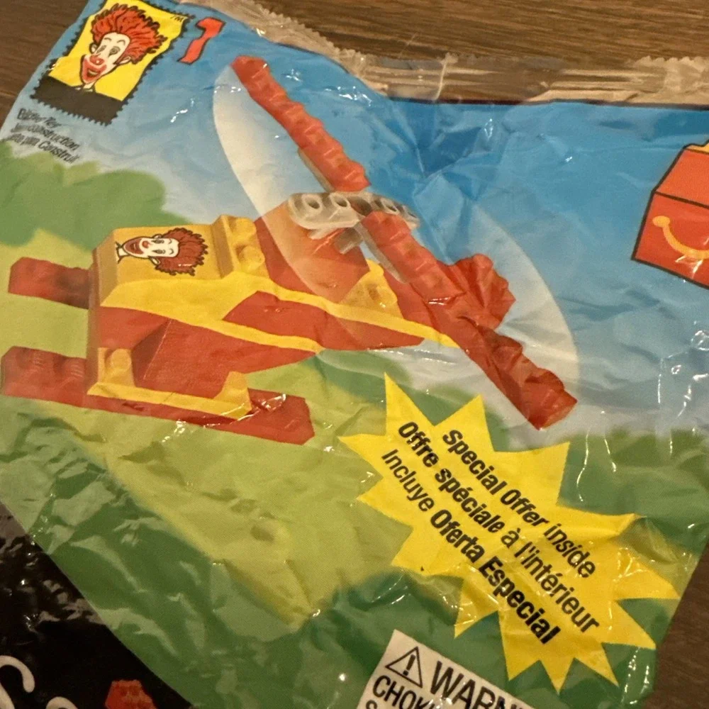1999 LEGO Classic Ronald McDonald Helicopter Happy Meal Toy Sealed New Brand New
